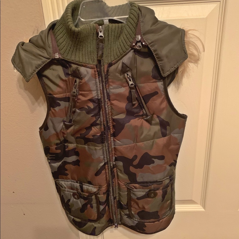 Camo Fur Vest